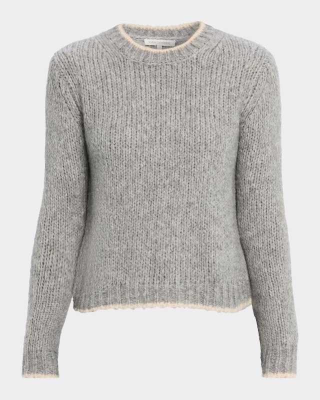 Crewneck Boucle Knit Sweater